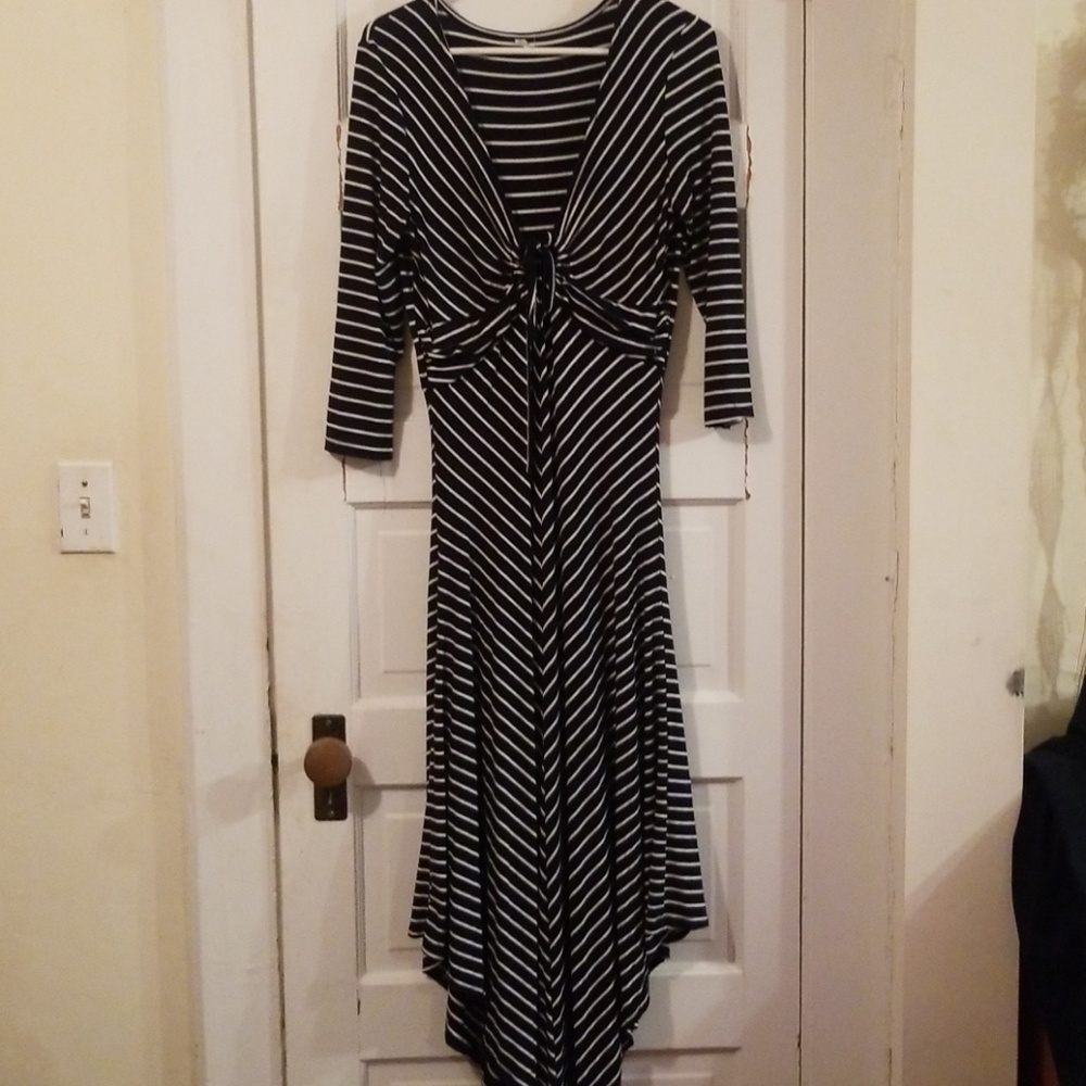 Dark Navy and White Boutique Dress